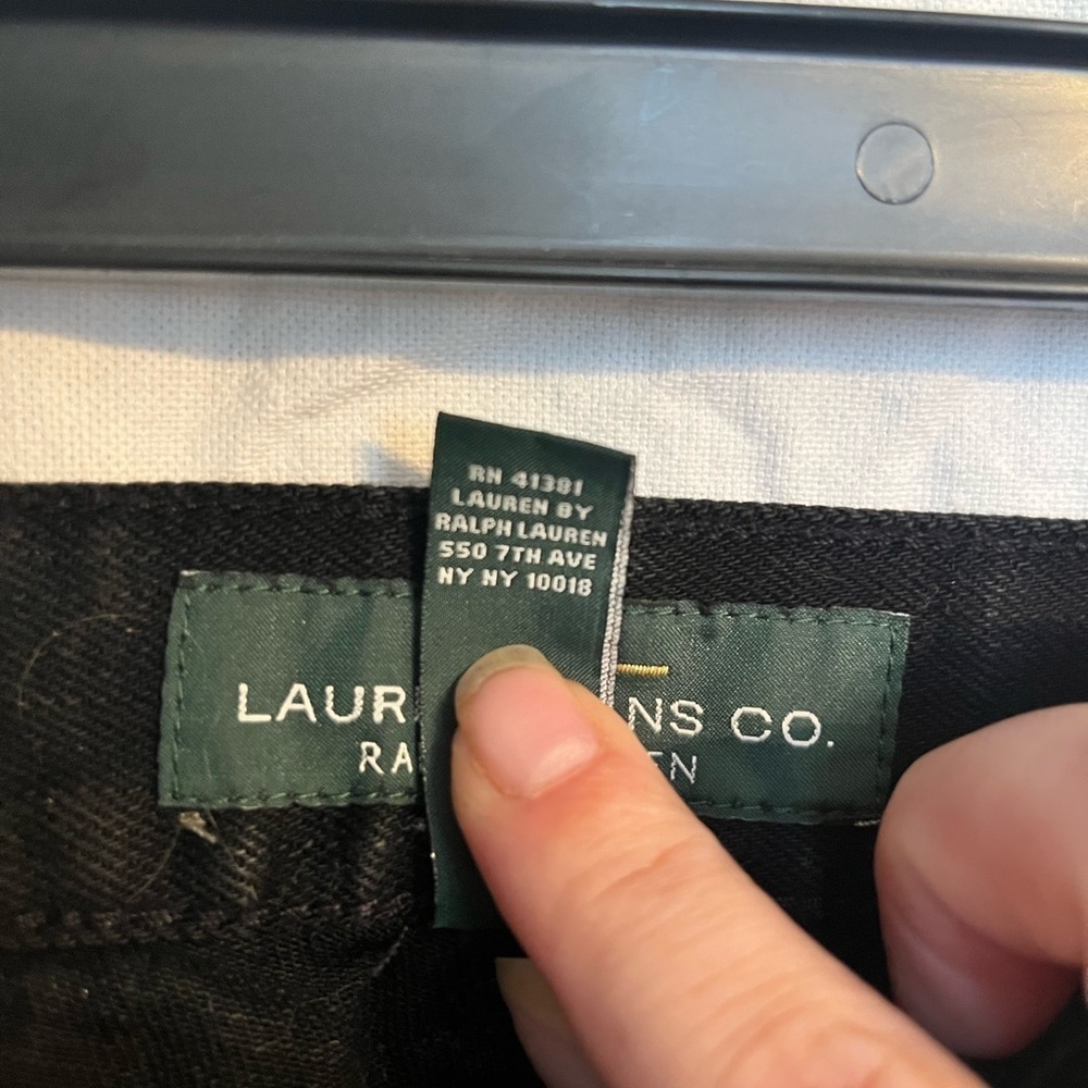 LRL Lauren Jeans Ralph Lauren Slim Straight Stretch black RN 41381 size 8 - Picture 3 of 5